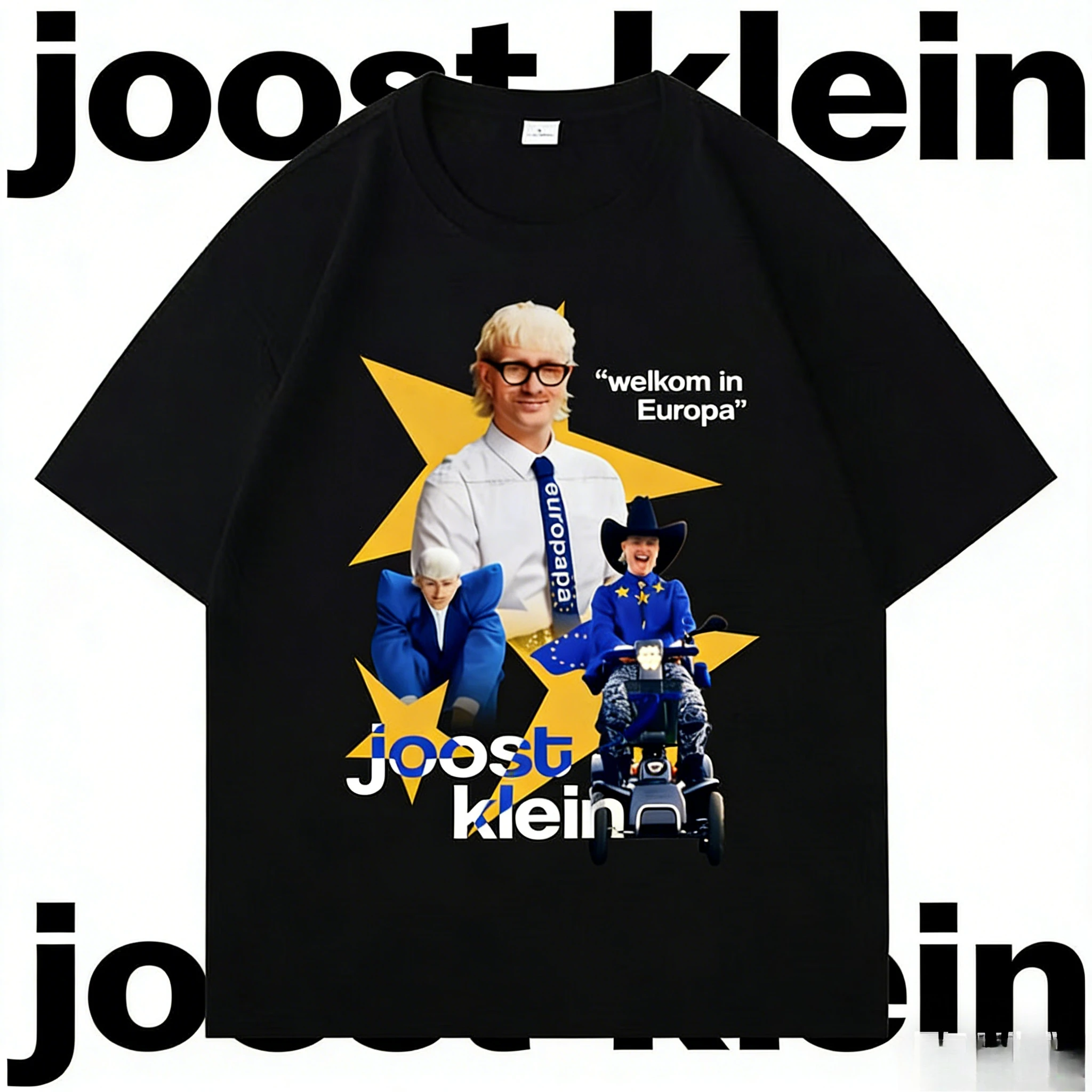 

Joost Klein Европейская визуальная модная футболка Мужская футболка большого размера Высокое качество 2025-26, летняя футболка из 100% чистого хлопка с принтом