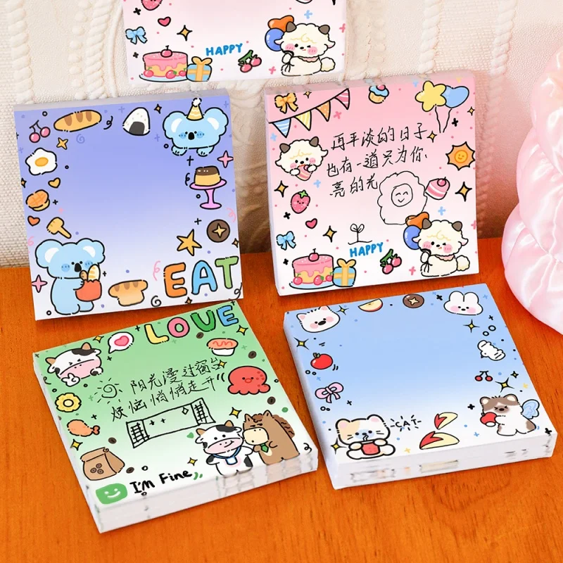 24pcs/lot Kawaii Koala Sheep Dog Animal Memo Pad Sticky Notes Cute Stationery Label Notepad Planner Sticker Post School Supplies