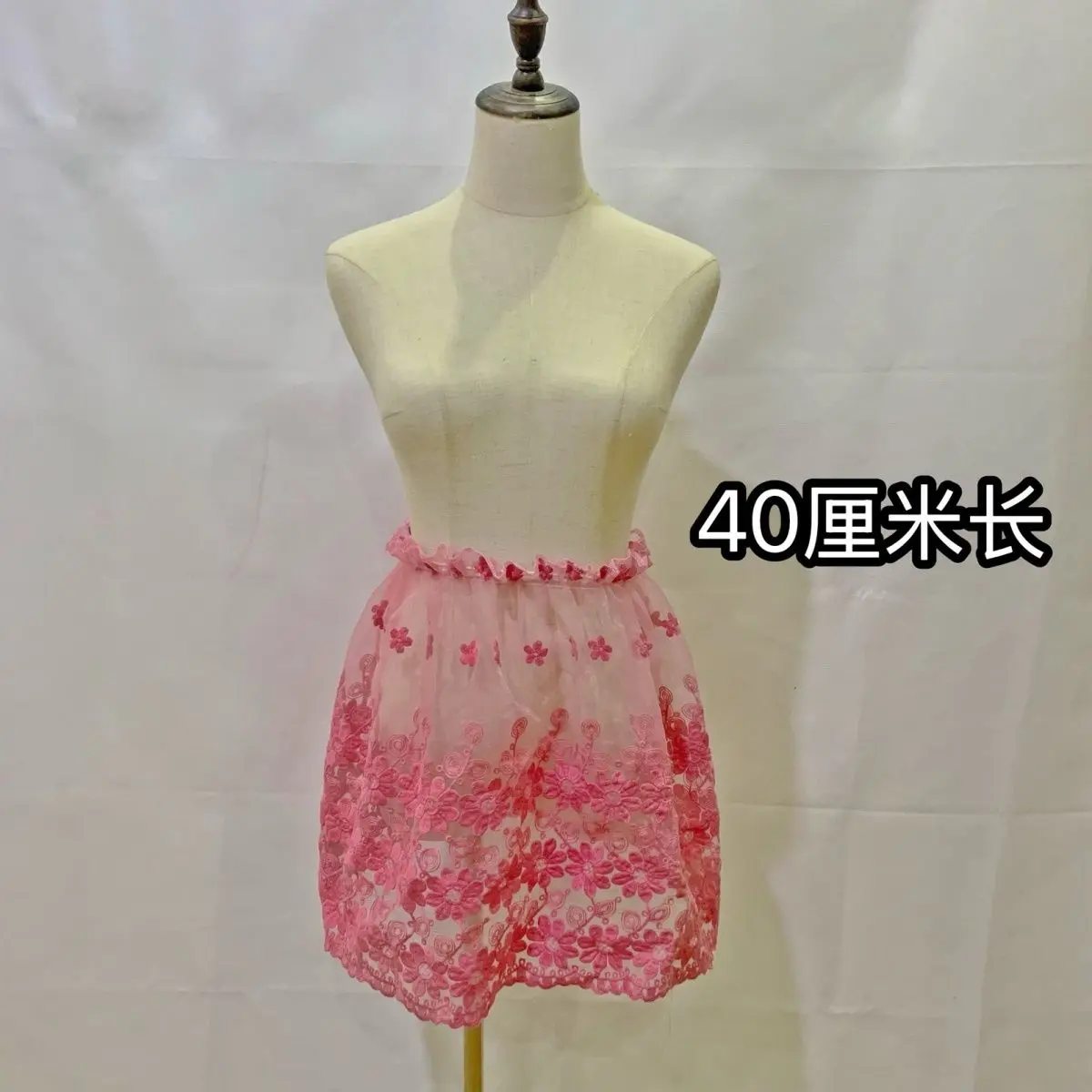 Sissy organza jurk transparante korte rok lange rok bovenkleding zonder voering gemakkelijk te lagen bloemen roze tube top rok