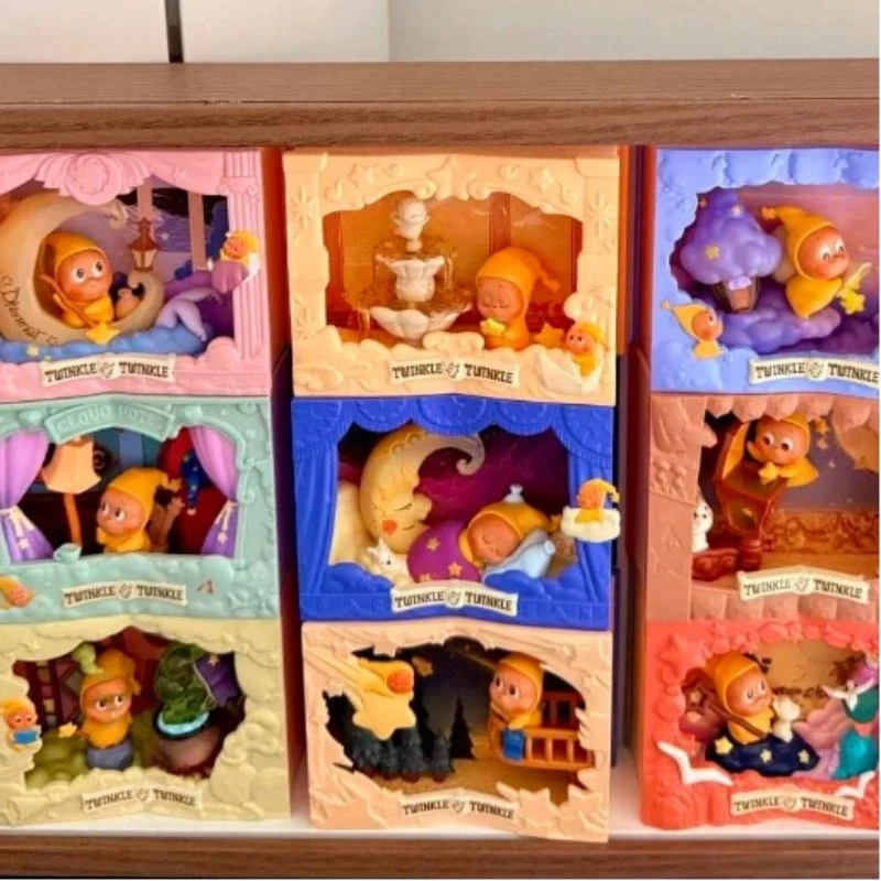 

Popmart Twinkle Twinkle Dreamer Series Scene Blind Box Модный модный подарок Украшение рабочего стола Симпатичные новогодние подарки Mystery Box