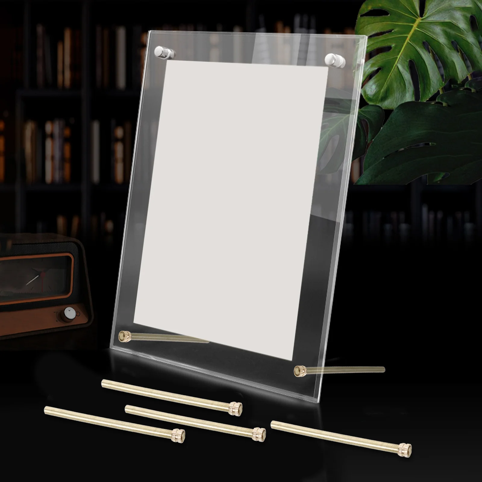 

10Pcs Photo Frame Back Brackets Metal Support Legs Fine Craftsmanship Durable Album Holders Desktop Display Racks