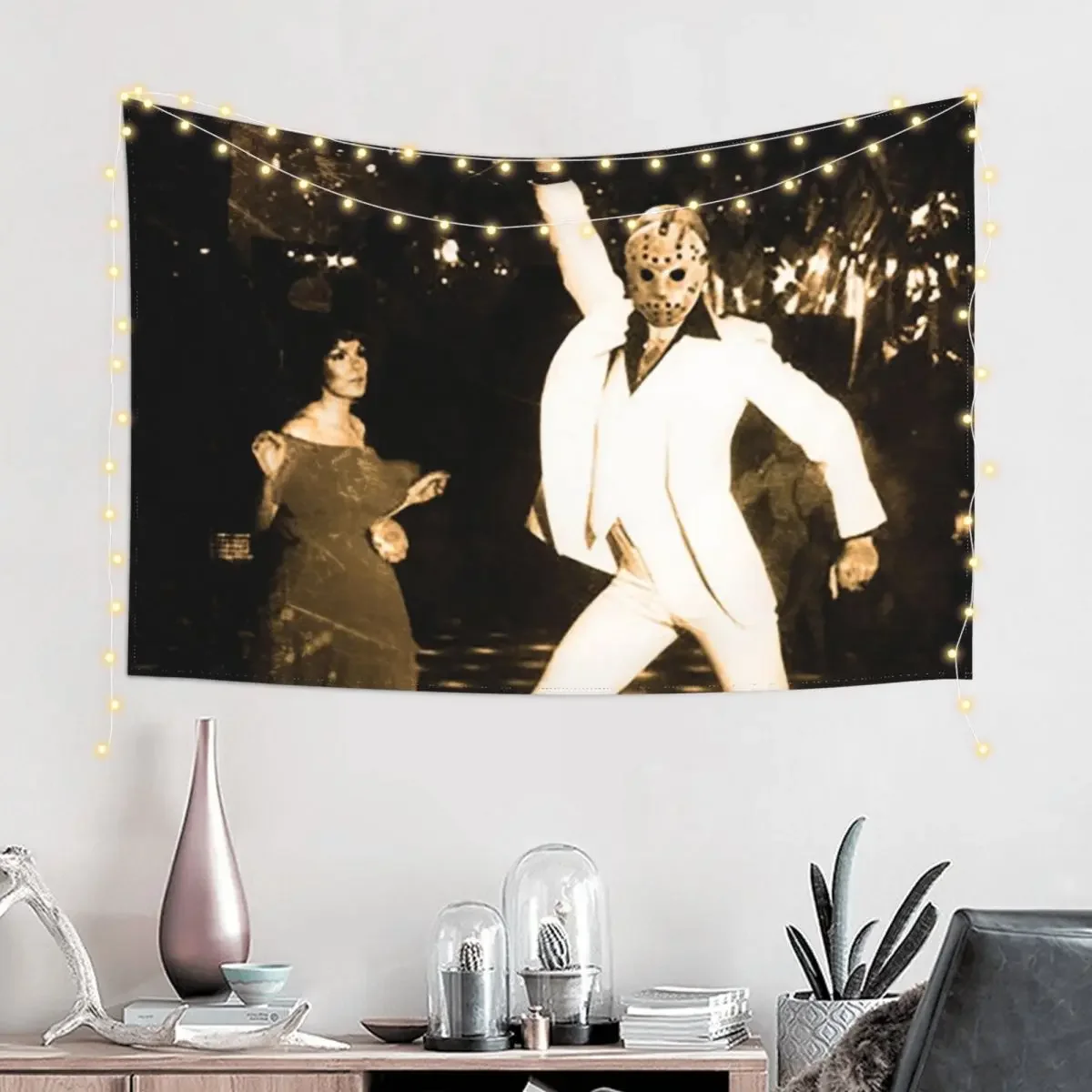 JASON VORHEES AS JOHN TRAVOLTA Tapestry Decoration Aesthetic Room Decoration Accessories Tapestry