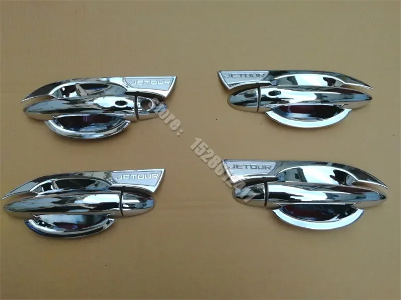 for JETOUR X70 2020 Car styling ABS Chrome Door Handle Bowl Trim Door handle Protective covering Cover Trim