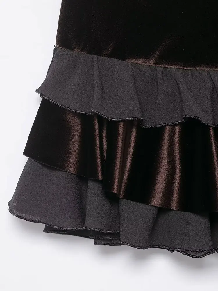 NLZGMSJ 2025 الخريف النساء أزياء مثير التنانير الصغيرة الجديدة مكدسة الديكور التنانير النساء هايت الشارع أنيقة حزب اللباس Y2K