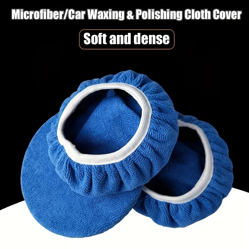 Microfiber car polishing waxing cloth cover, dust removal polishing cleaning tools, waxing sleeve beauty cleaning accessories