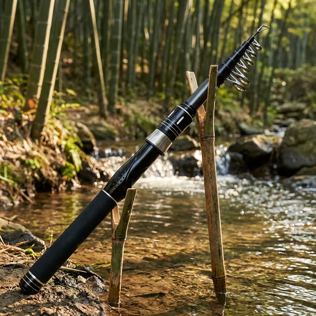 Ultralight Telescopic Carbon Fishing Rod With Ceramic Guide Rings Fast Action Portable Pole For Shore And Sea Fishing 1.5M-2.4 view 4