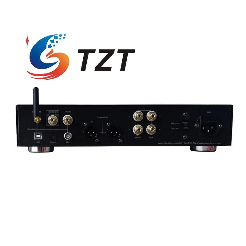 TZT DAC-05A MK II CSR8675 Bluetooth DAC Hifi USB DAC Balanced Tube DAC Dual PCM1794A with Silver/Black Panel