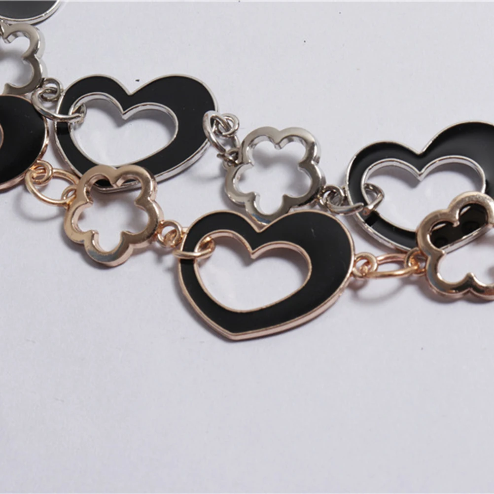 

Heart Shape Waist Chain Durable Metal Simple Silver Dress Belt Jewelry Elegant Suitable Dresses Gifts