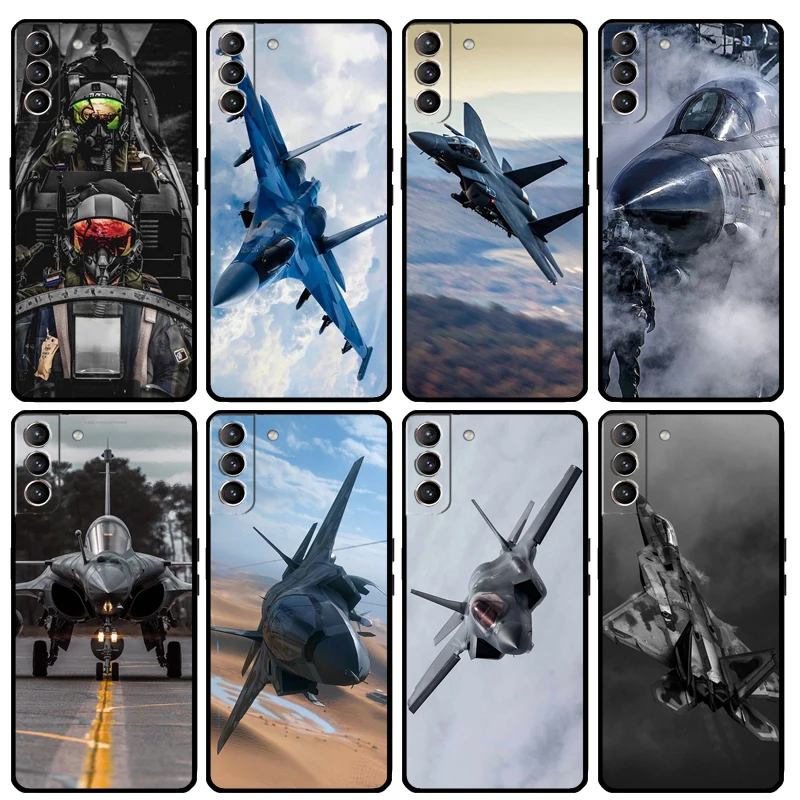 Fighter Planes Case For Samsung Galaxy S23 S22 S21 Ultra S20 FE S10 S9 Note 10 Plus Note 20 Ultra Cover