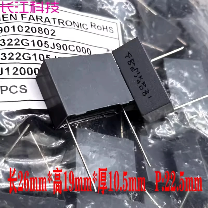 

Пленочный конденсатор Xiamen Farah MKP C32 1uf 1.0uf 105 400v 2G с медными выводами, безопасный, P22