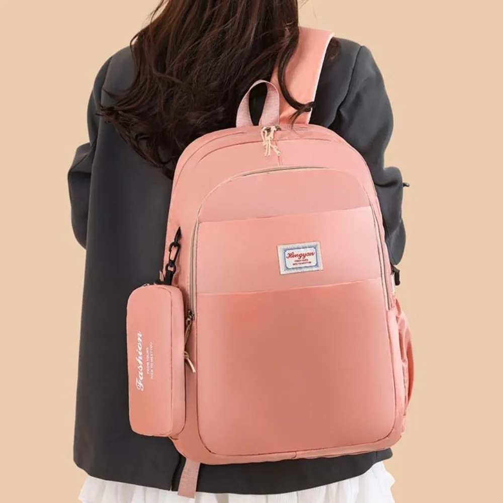 Oxford Cloth Laptop Backpack Mini Storage Pouch 2 In 1 Large Capacity School Bag Fixed Webbing Large Capacity Mountaineering Bag