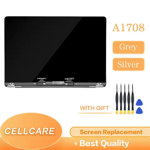 A1708 Pannello LCD Display Sostituzione schermo assemblaggio completo per MacBook Pro 13 pollici Retina (Argento/Grigio)