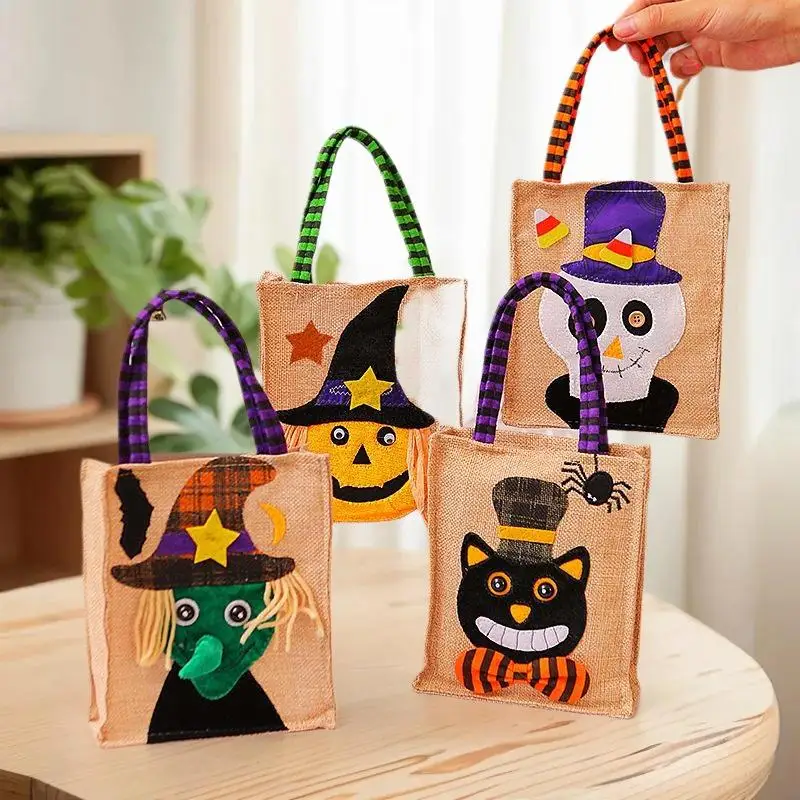 

Vibrant Halloween-Themed Bags for Children's Parties, School Events, and Candy Decorations