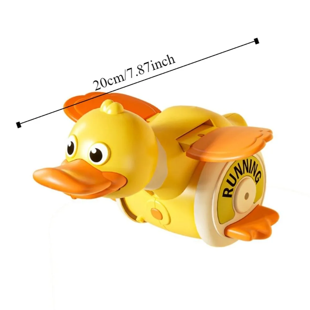 Plastic Electric Duck Musical Toy Sound And Light Simulation Rotating Foraging Duck Toy Movable Flexible