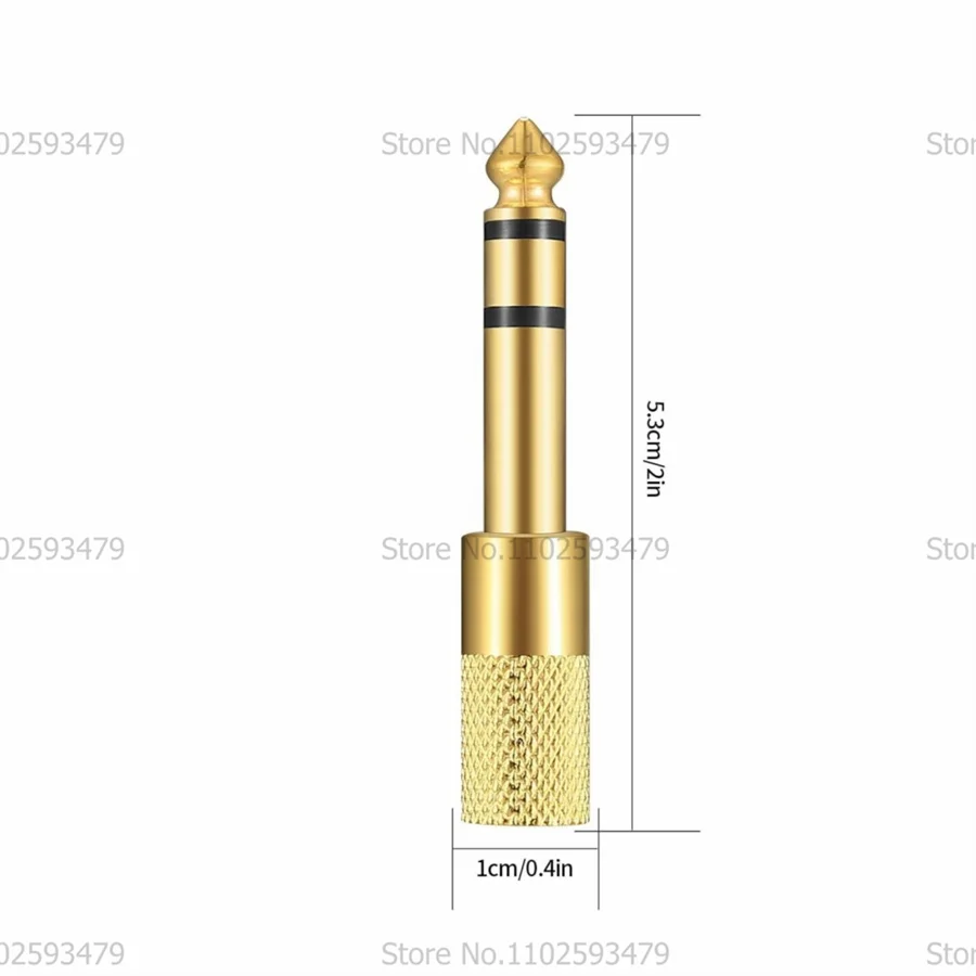 Adaptador de Audio para auriculares estéreo, conector macho de 100mm y 6,3 \