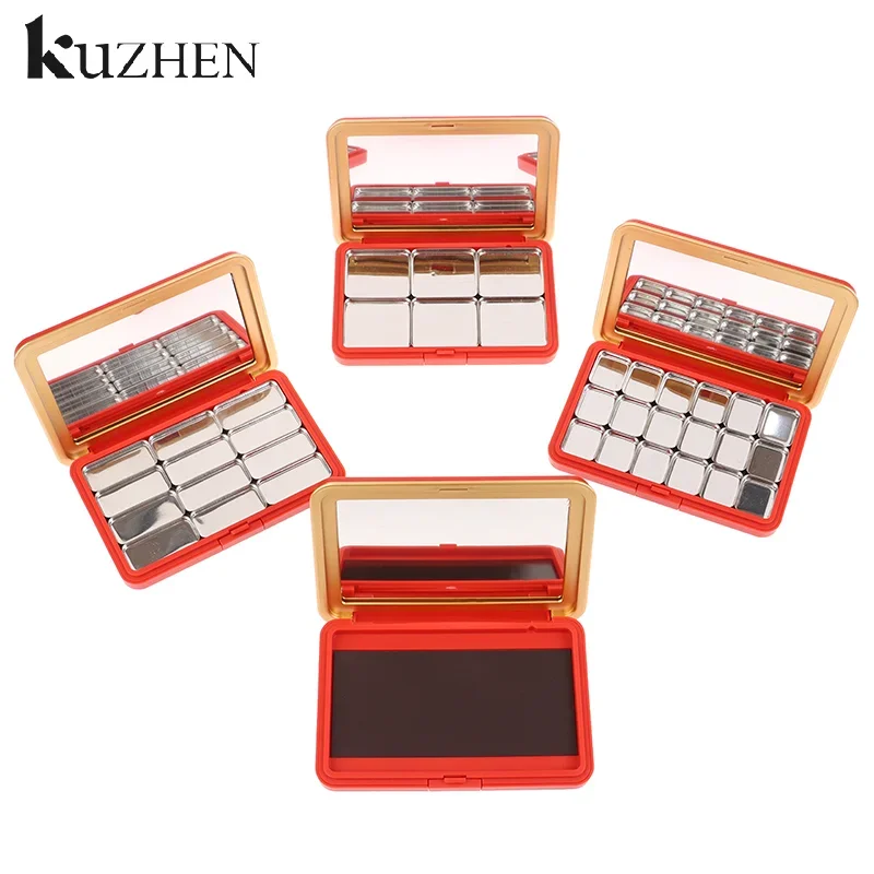 Multi-grades diy paleta de sombra com espelho vazio diy caixa de cosméticos paleta de maquiagem magnética diy compõem ferramenta