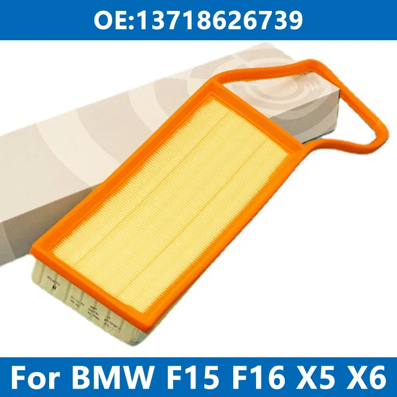 Car Air Filter Cleaner Element 13718626739 For BMW F15 X5 F16 X6 28i 40e N20B20 Engine High Flow Intake Filter 2015-2018