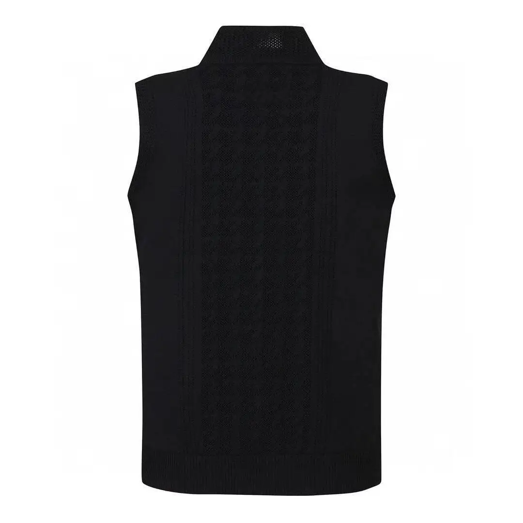 Clearance Sale-Women Golf Knit Sweater Vest Autumn Winter Fashion Slim Versatile Sports Waistcoat Ladies Golf Top