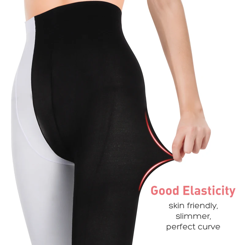Mode weiße Spitze Top Farbe ab Spleiß links rechts-freie Größe (schwarz und weiß) – Detail 3