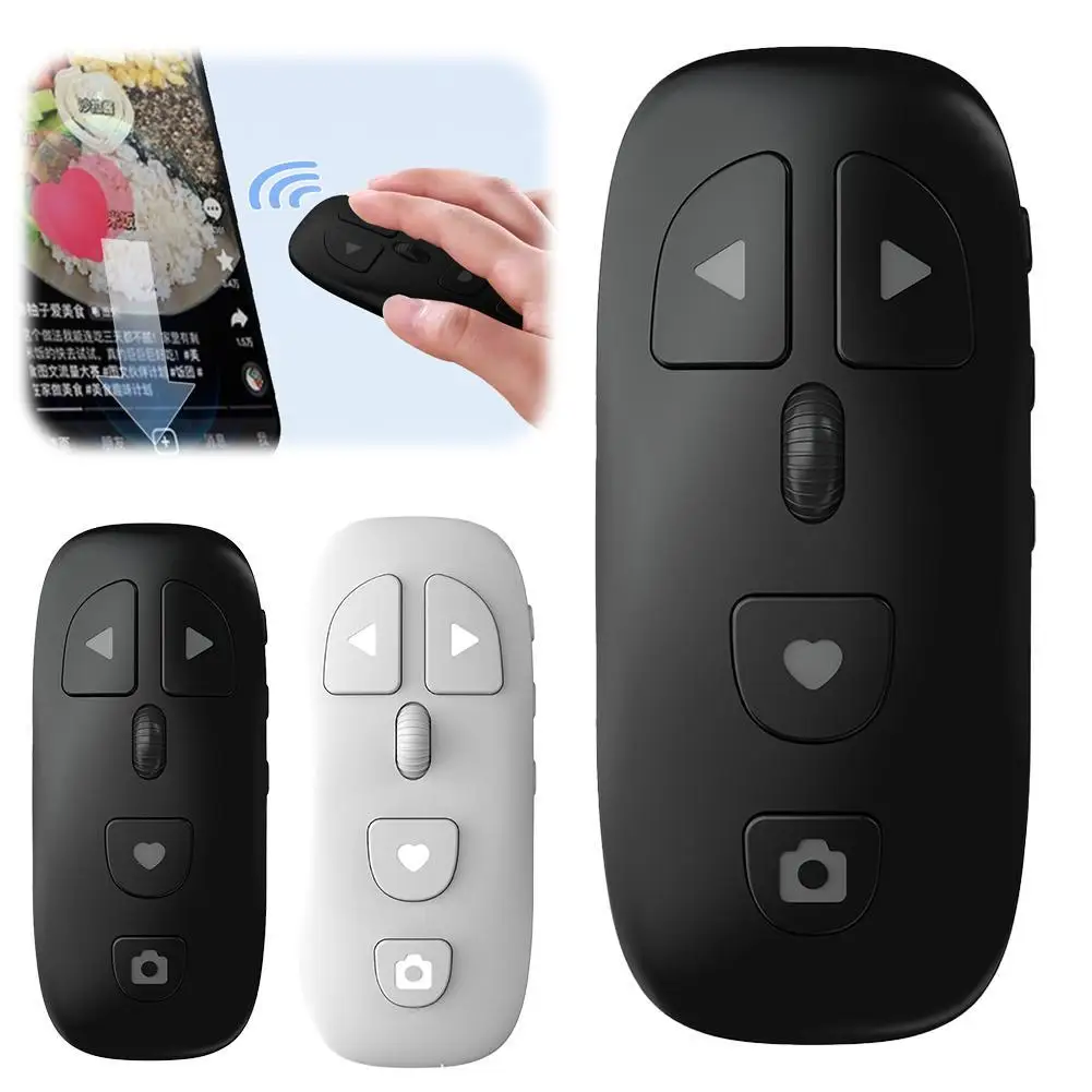 

Handheld Bluetooth Remote Control For Video E-book Short Drama Page Flipping Remote Photography Zoom And Zoom Functions