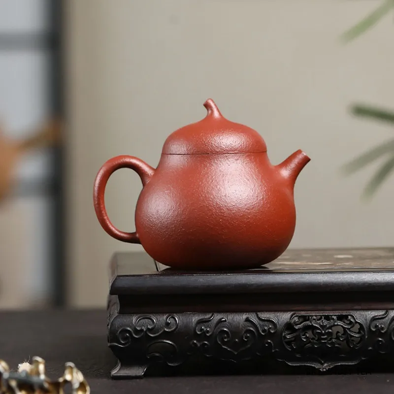 170ml Chinese Yixing Purple Clay Teapot Handmade Leaf Pattern Tea Pot Beauty Tea Infuser Kettle Household Zisha Teaware Tea Set