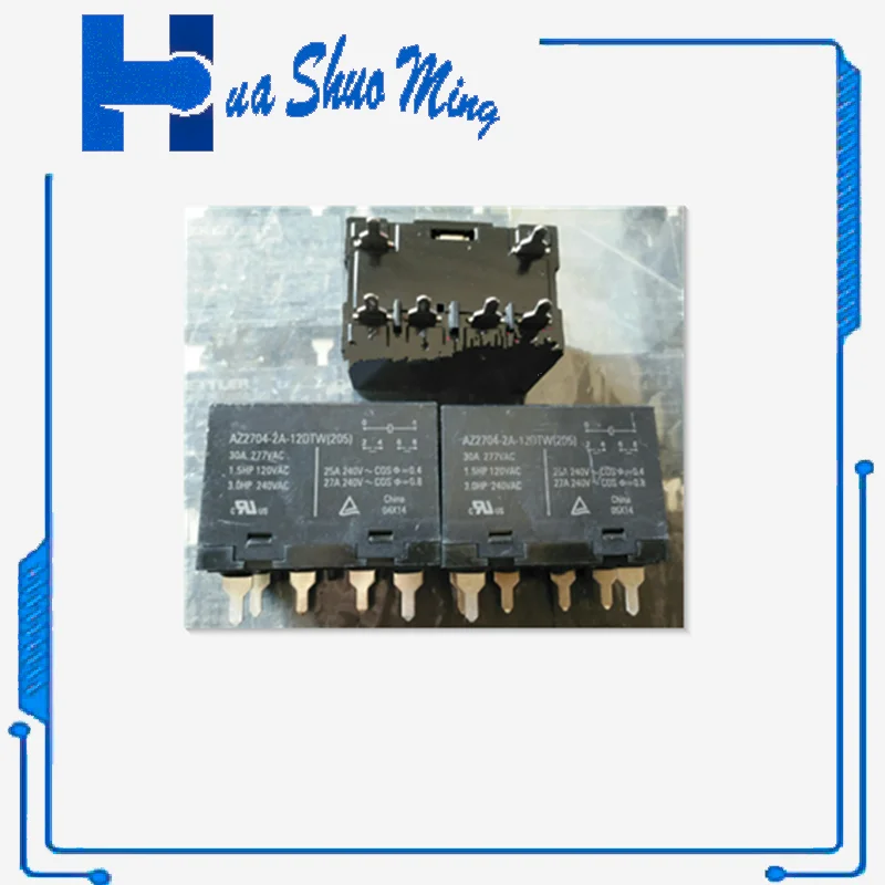 2Pcs/Lot   AZ2704-2A-12DTW(205) 12VDC 30A 6pin