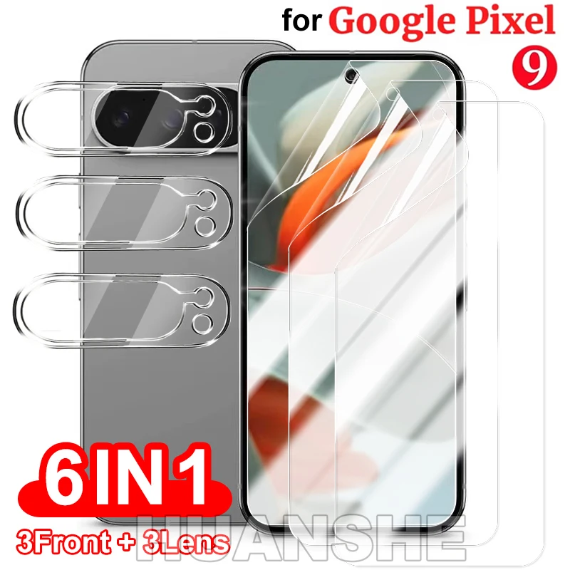 

HD Clear Hydrogel Soft Anti-scratch Tempered Glass Camera Lens Screen Protector for Google Pixel 9 Pro XL 9 Pro 9