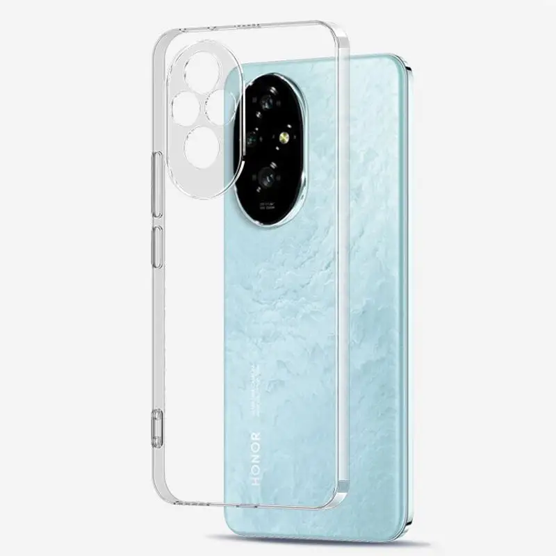 Shockproof Solid Color  Silicone Soft Case For Huawei Honor 200 Pro Crystal Clear back cover Ultra Thin TPU transparent Outer Ca