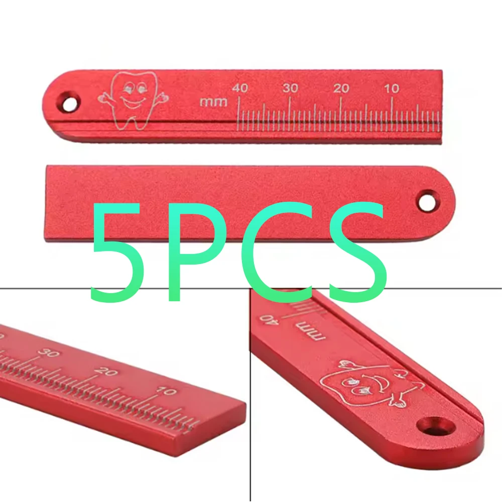 

Стоматологическая эндодонтическая линейка, 5 шт., алюминиевый инструмент для измерения длины корневого канала со шкалой, красочный эндодонтический датчик