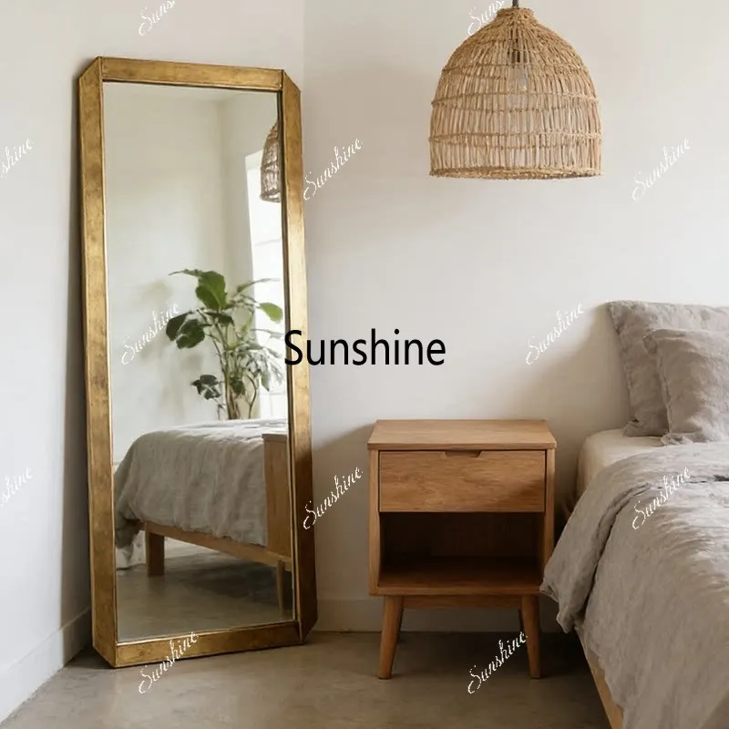 French floor-to-ceiling full-length mirror living room bedroom distress fitting mirror clothing store fitting mirror