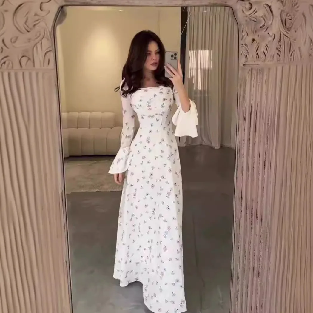 Eid abiti musulmani Abaya donne abiti con stampa floreale Jalabiya abito lungo Ramadan marocco Dubai caftano Islam arabo partito Abaya