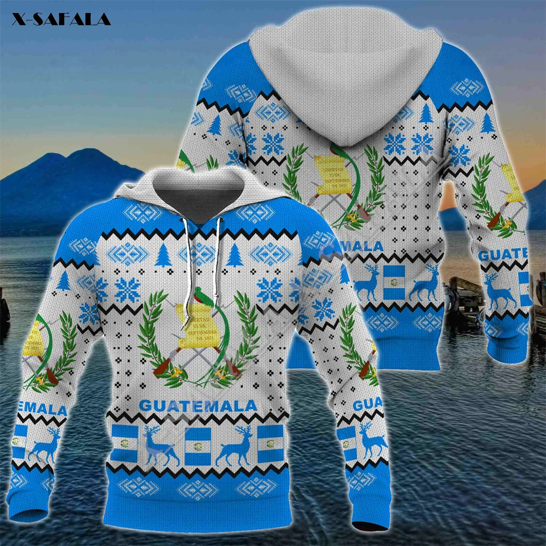 

Ugly Guate Mala Merry Christmas Gift Flag 3D Full Print Zipper Hoodie Men Pullover Sweatshirt Hooded Jersey Tracksuits Outwear