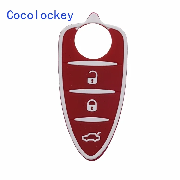 Cocolockey Car Key Pad for Alfa Romeo 156/159 /mito/giulietta/gt/4c Rubber 3 Buttons Remote Key Shell  Accessories For Girls