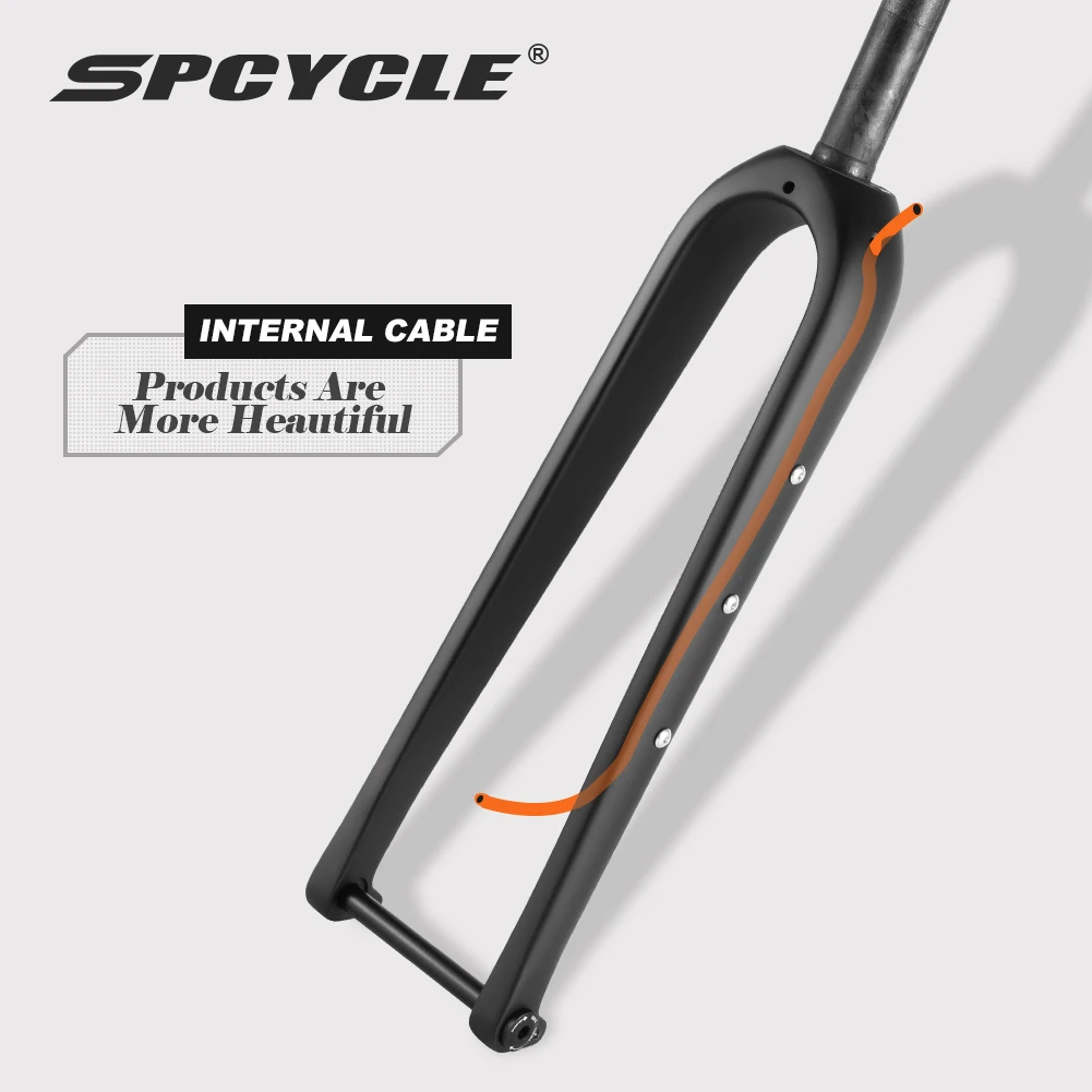 Spcycle Full Carbon Gravel Fork 1-1/8 Straight Tube Disc Brake Forks 700C 650B Lightweight All Road Gravel Bike Fork