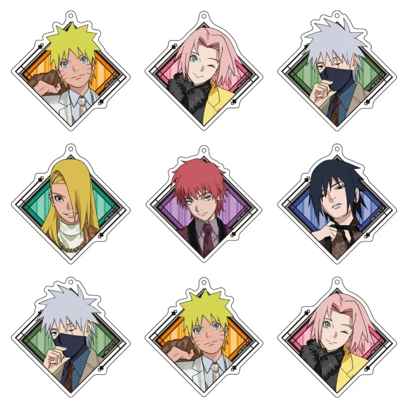 LLavero de Naruto Shippuden para hombre, llavero de Anime para mujer, llavero acrílico Sasori, colgante Deidara, regalo para Amiga de fiesta, Uzumaki Boruto