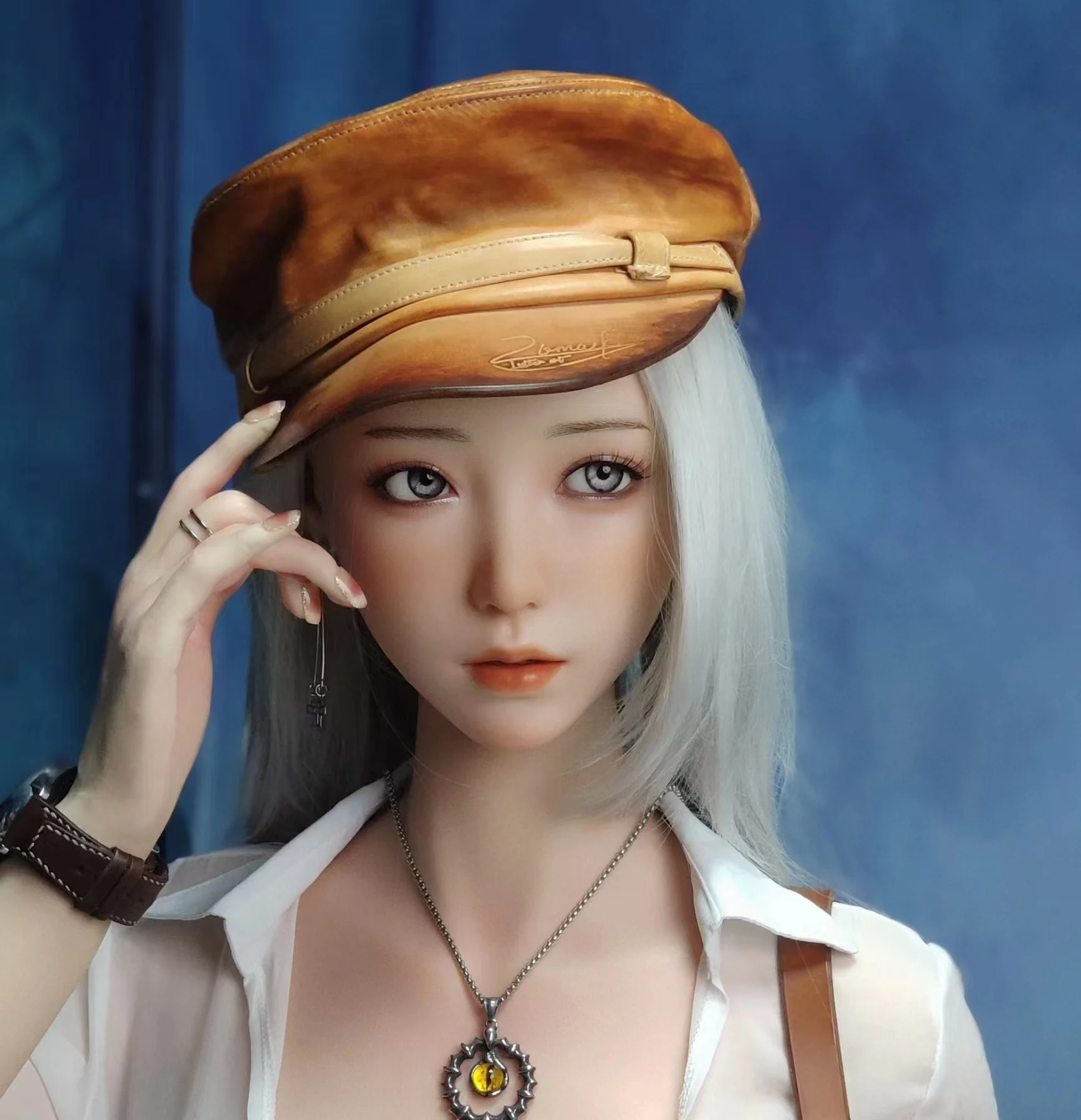 دمية سيليكون مع مقل عيون بلود شوت، دمية بالحجم الطبيعي مع عيون واقعية، أكريليك جميل على شكل قارب، تلاميذ 30 مم، قطر 14 مم #4