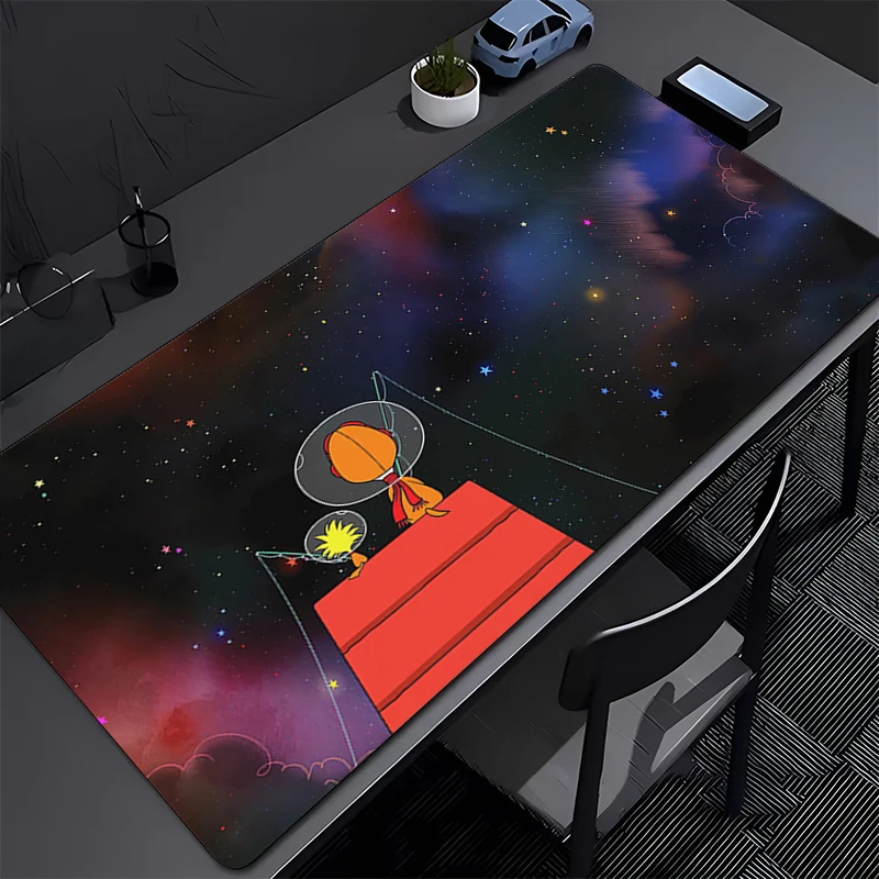 

Space Galaxy Mouse Pad Extended Gaming Mousepad With Stitched Edges Desk Mat Computer Cartoon S-snoopys Keyboard Pad For Laptop