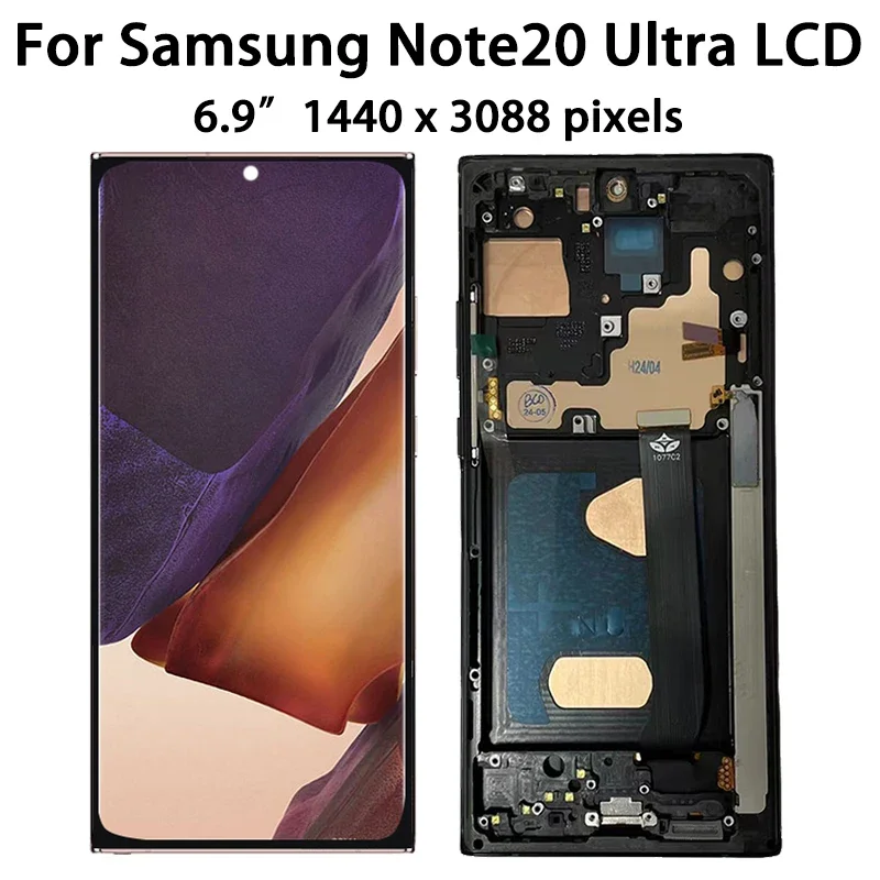 TFT Screen For Samsung Note 20 Ultra N986B N985 N985F Display Note20 Ultra 5G SM-N986F LCD Touch Screen With Frame