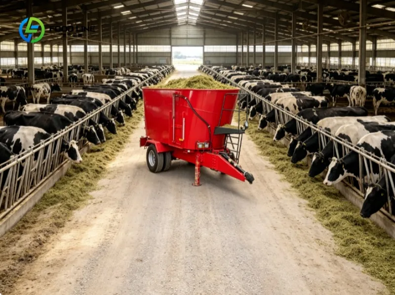 Commercial Cattle Sheep Feed Mixer Vertical Mixing Tank Automatic Livestock Feeding Machine