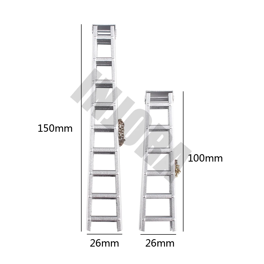 INJORA 100MM 150MM Aluminum Mini Ladder for 1:10 RC Rock Crawler Axial SCX10 90046 TRX-4 Decoration Parts