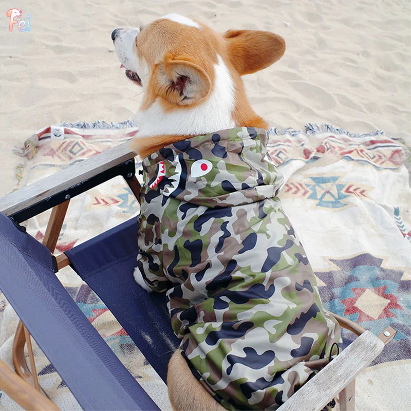 

Dog Raincoat for Small Large Dogs Windproof Waterproof Reflective Jacket Outdoor Walking Hooded Windbreaker for Bulldog Corgi