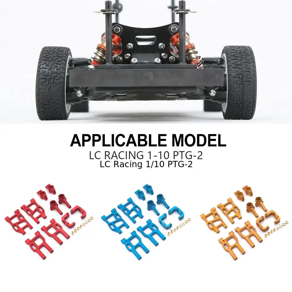 

10x 1/10 Upgrade Metal Parts Kit Aluminum Alloy Hardened Metal Rc Upgrade Metal Parts Kit For LC Racing PTG-2 RC Car Part