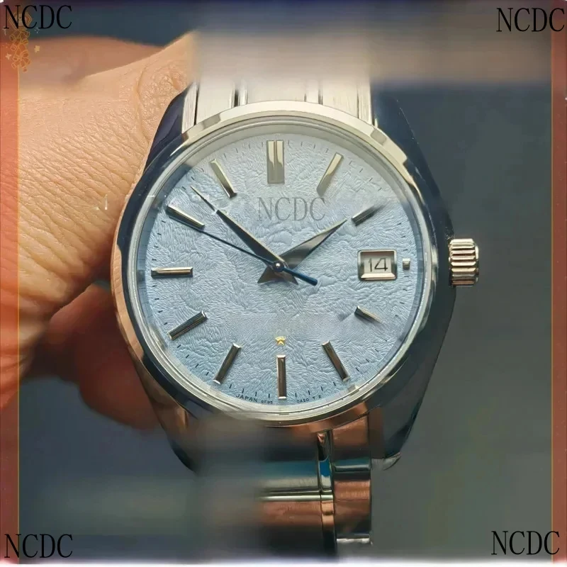 2025 New Clamp Plate Transparent Watch SBGP017 High-End Polished Sapphire Mirror Steel Strip, VJ52 Movement