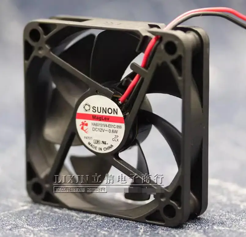 SUNON HA60151V4-E01C-999 DC 12V 0.6W 60x60x15mm 2-Wire Server Cooling Fan