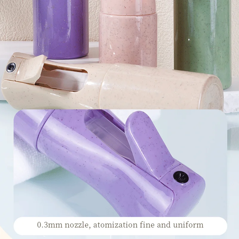 1 stücke Weizen Stroh 200 ml Wasser Spray Flaschen Barber Shampoo Nebel Spray Scan Gartenarbeit Nachfüllbare Flasche Salon Haar Styling werkzeuge