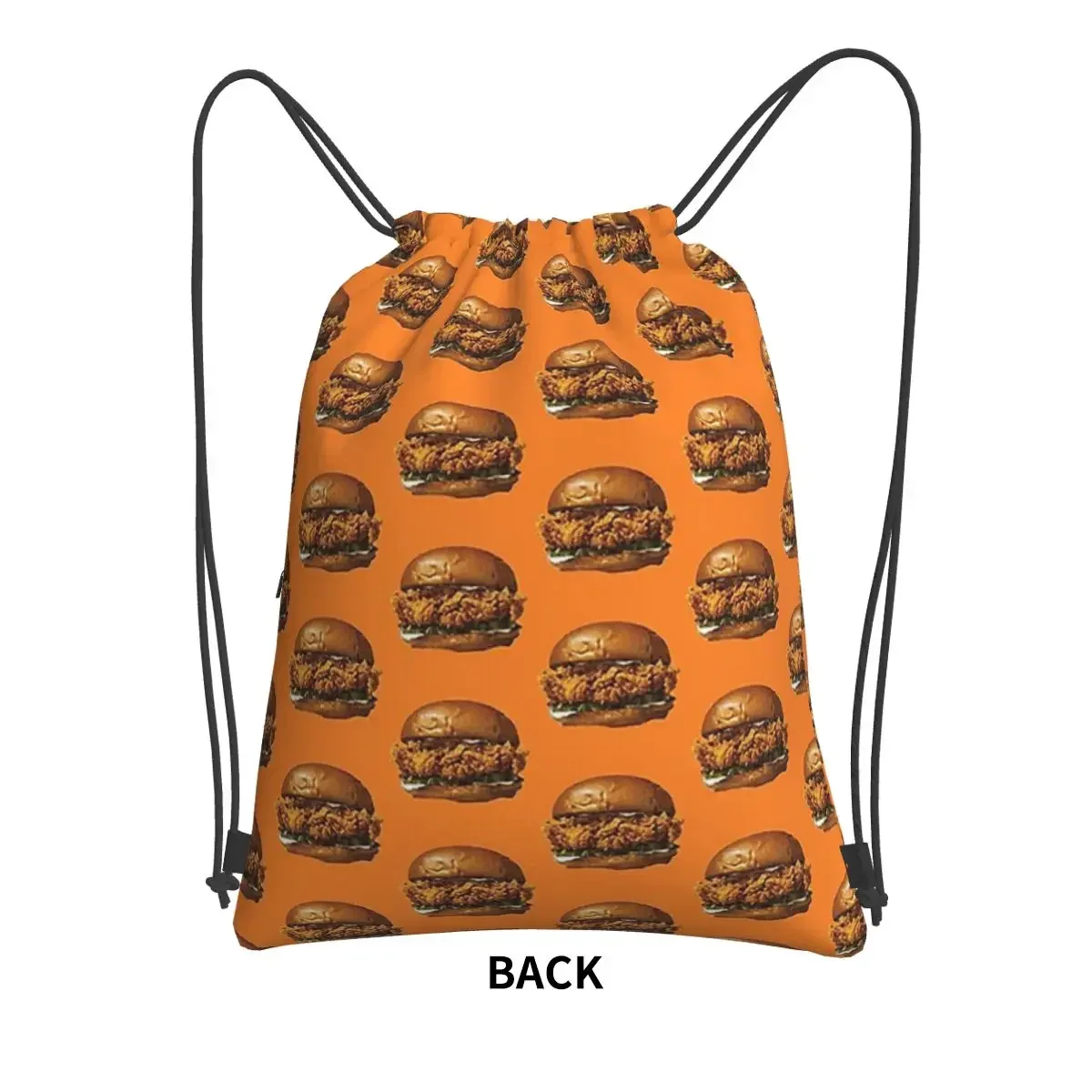 Popeyes Chicken Sandwich Portable Backpacks Drawstring Bag Casual Drawstring Bundle Pocket Sundries Bags For School Students