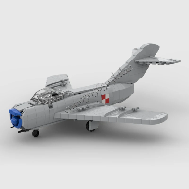 Nowy zestaw MOC Lim 5p, model myśliwca jednomotkowego, 514 elementów, do samodzielnego montażu, edukacyjny, kreatywny, zabawka dla dzieci, prezent na Boże Narodzenie.