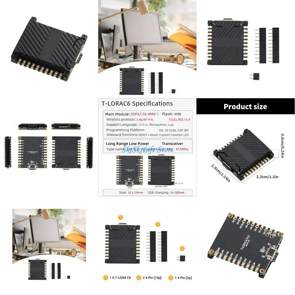 لوحة مطور E65E ESP32 MIN 1 لإنترنت الأشياء مع تكامل WiFi6 بسلاسة LE5 والوظائف