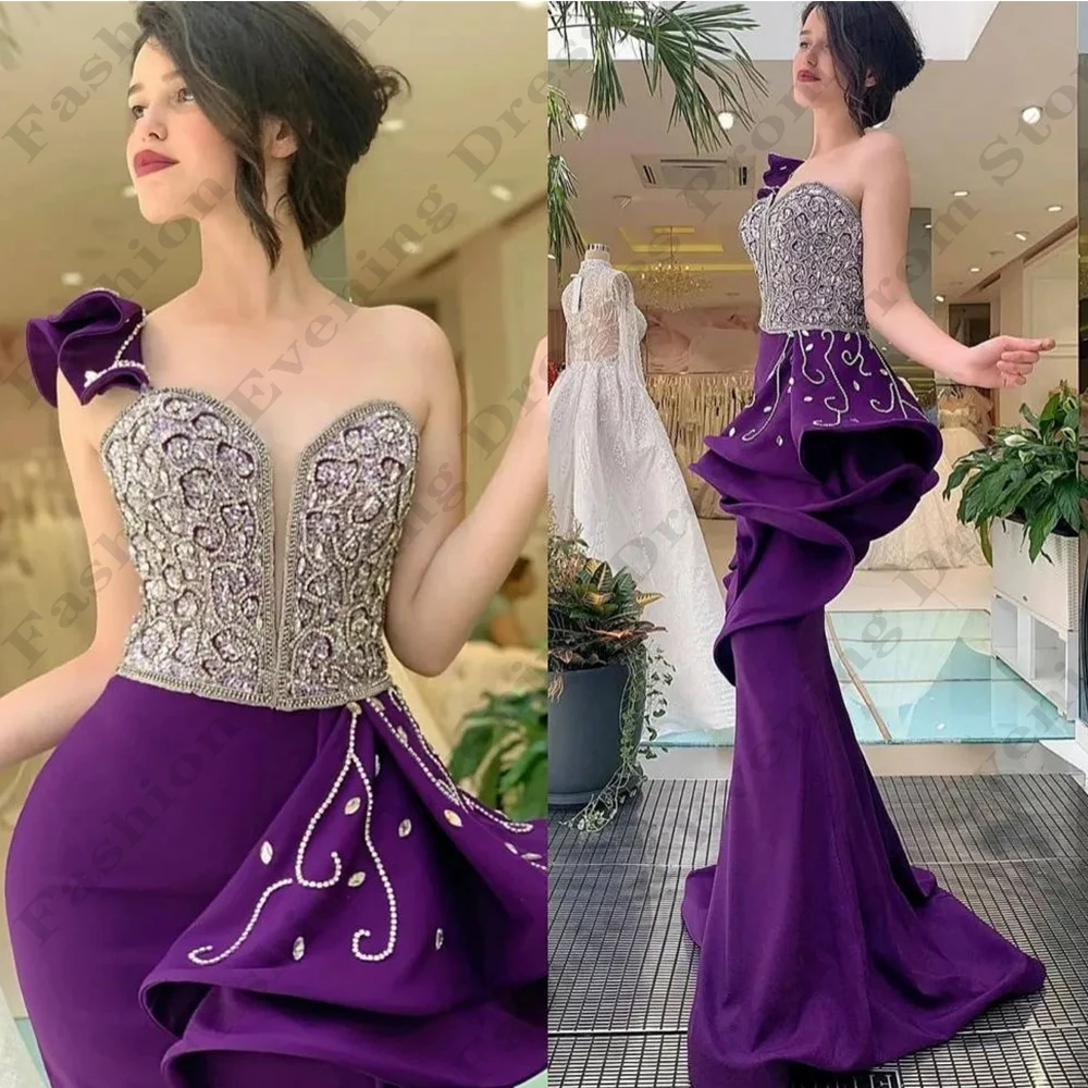 Luxurious New Evening Dresses For Women Elegant Party Sexy Backless Mermaid Formal Off Shoulder Sleeveless Mopping Prom Gowns