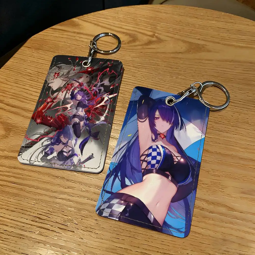 Game Acheron Honkai Star Rail Card Holder Keychain Key Ring Door Lock Access Protective Case For Security Gift